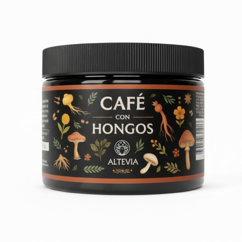 Café con hongos funcionales